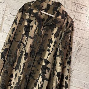 Vintage Animal Snake Print Blouse Shirt Plus Curvy 1X